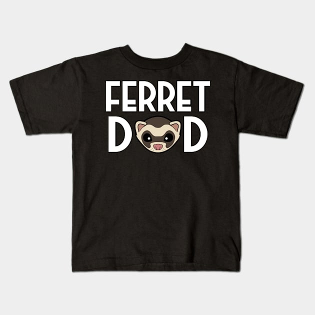 Ferret Dad Kids T-Shirt by CeeGunn